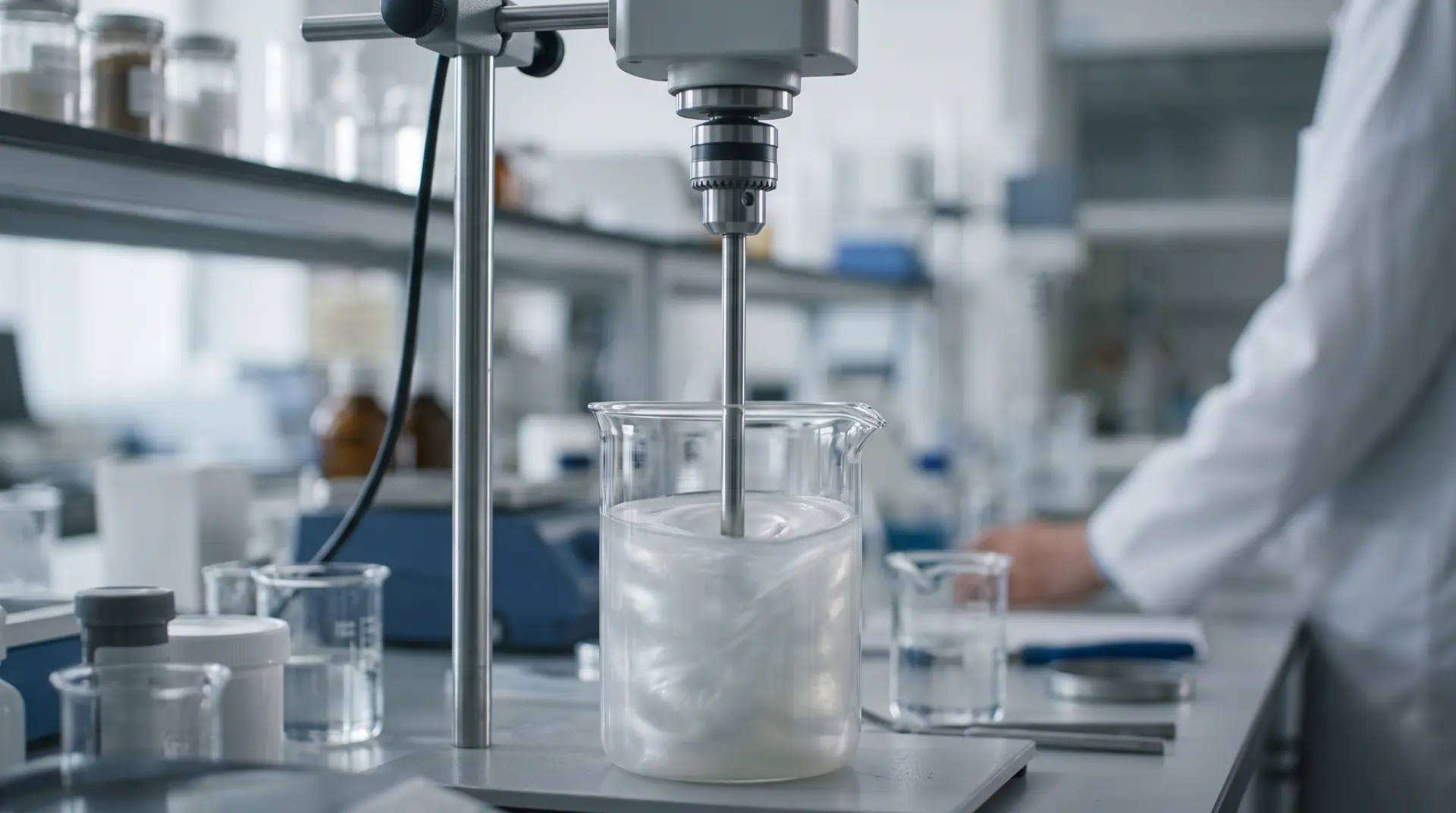 Laboratory concept: mixing equipment and pearlescent formulation